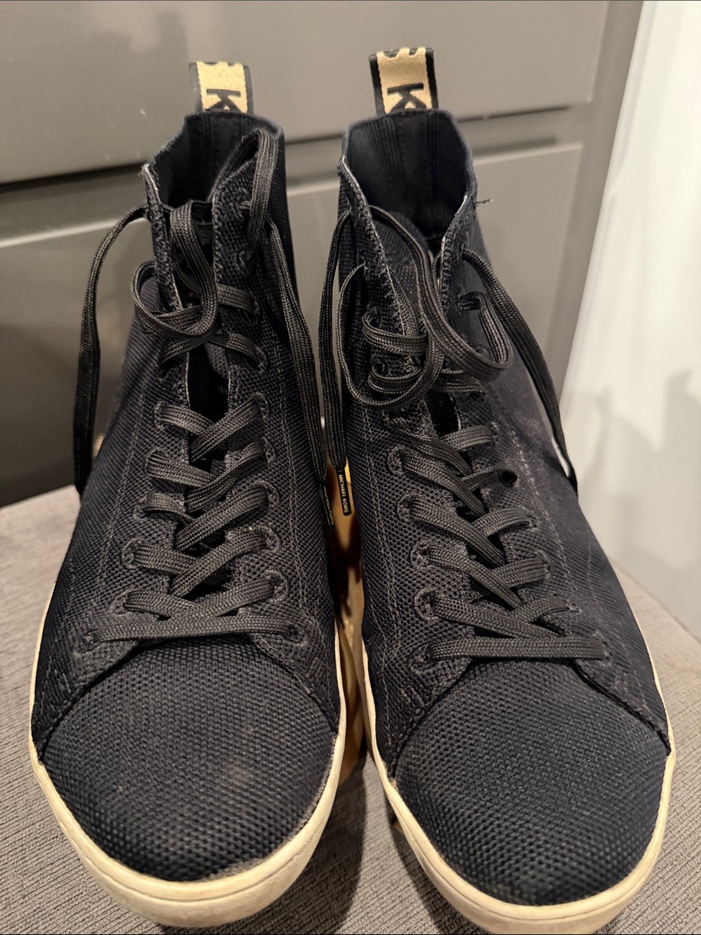 KORS Michael Kors Size 8.5 Black High-Top Ankle Boots